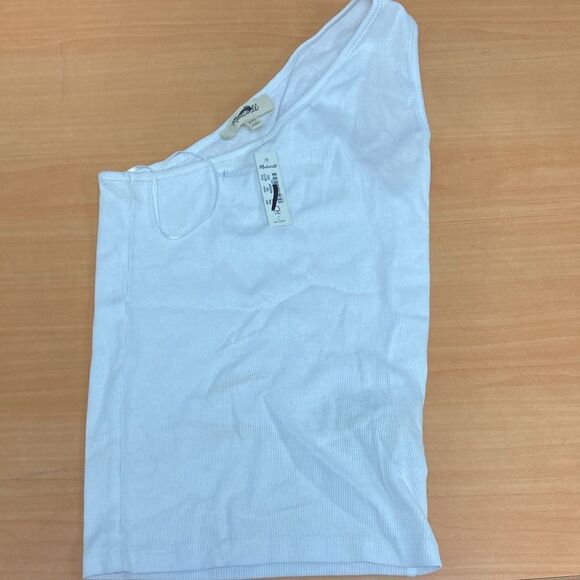 Madewell Supima Rib One-Shoulder Tank - Picture 4 of 8